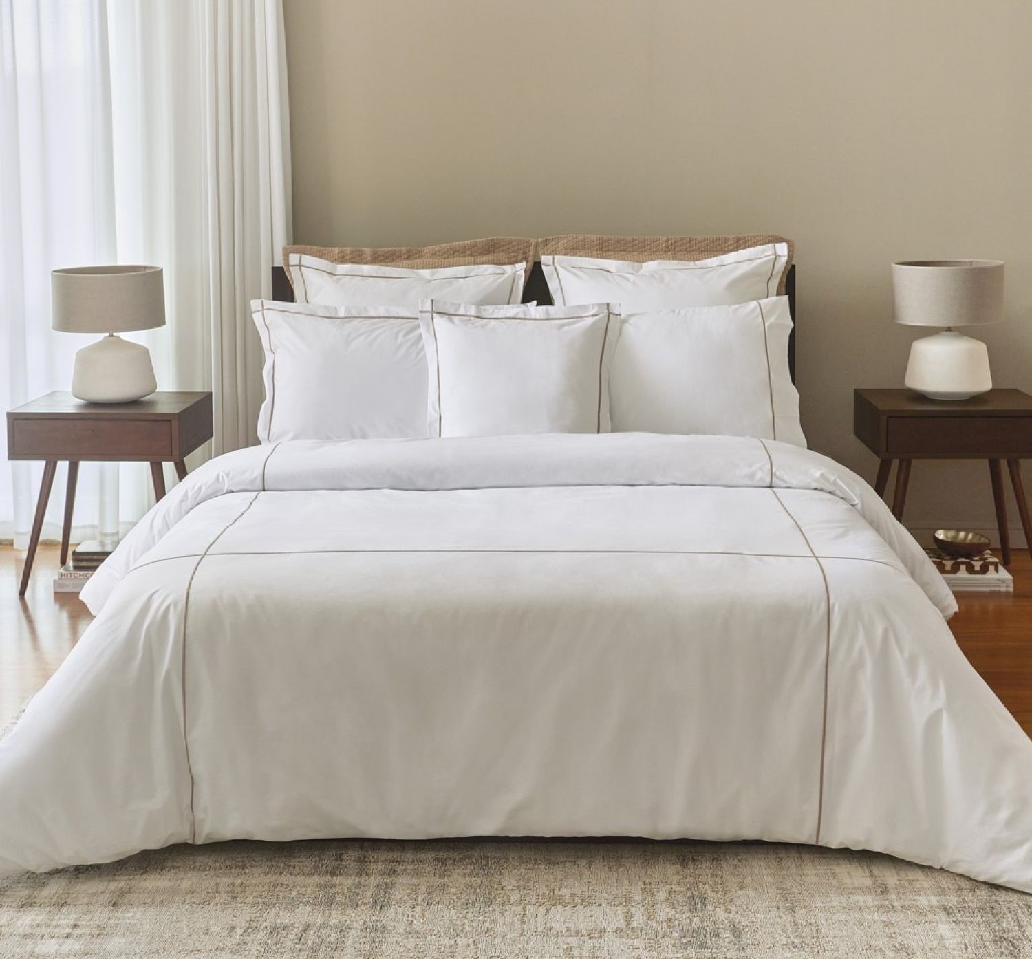 Classic Hotel CLASSIC HOTEL King duvet cover white/taupe 1000003