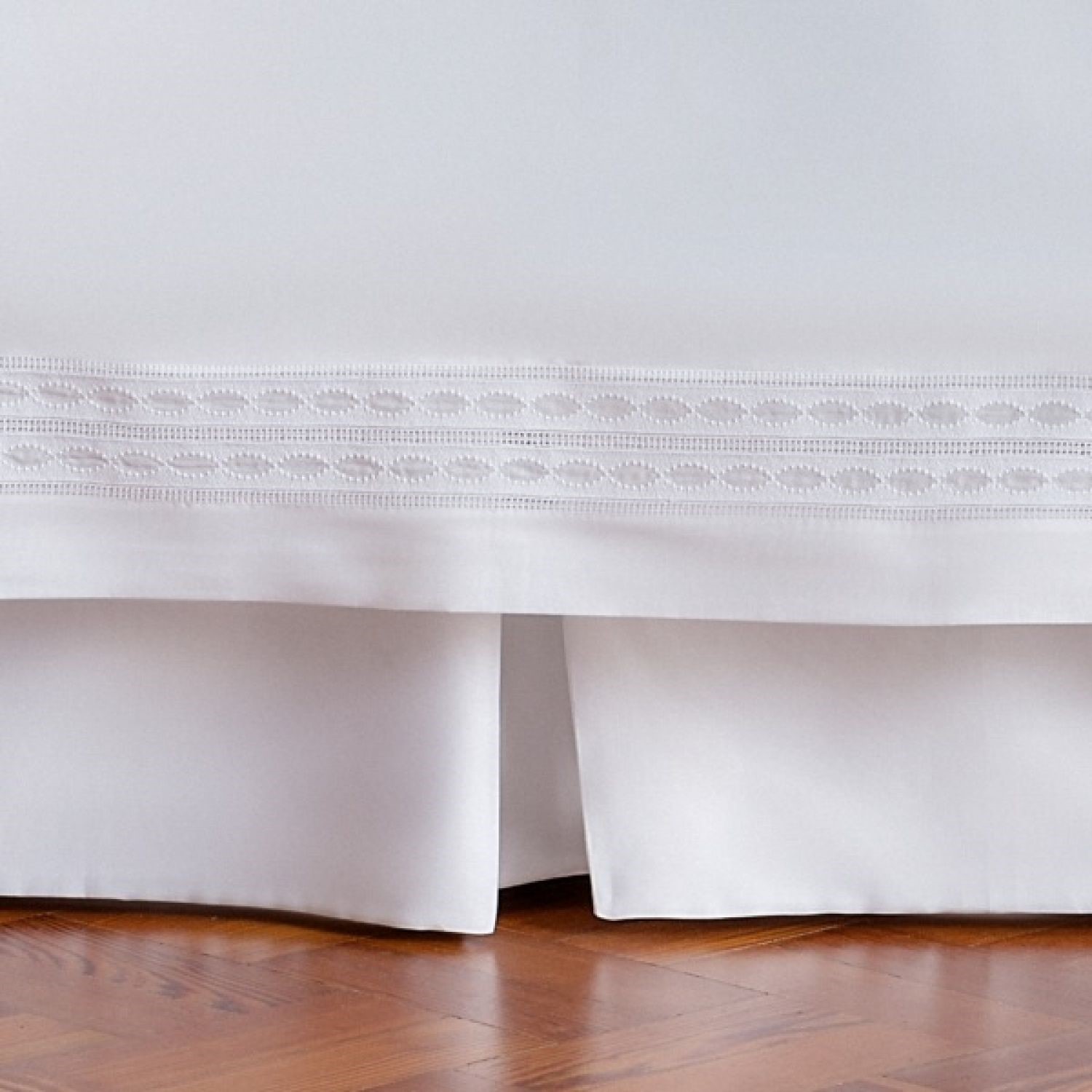Simply Sateen SIMPLY SATEEN Twin tailored & lined bed skirt white 1000304