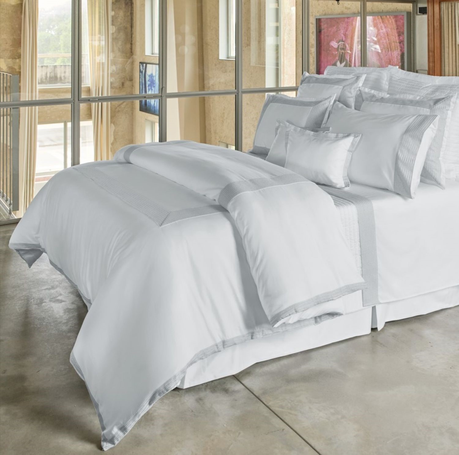 Herron HERRON King duvet cover white/silver 1000728