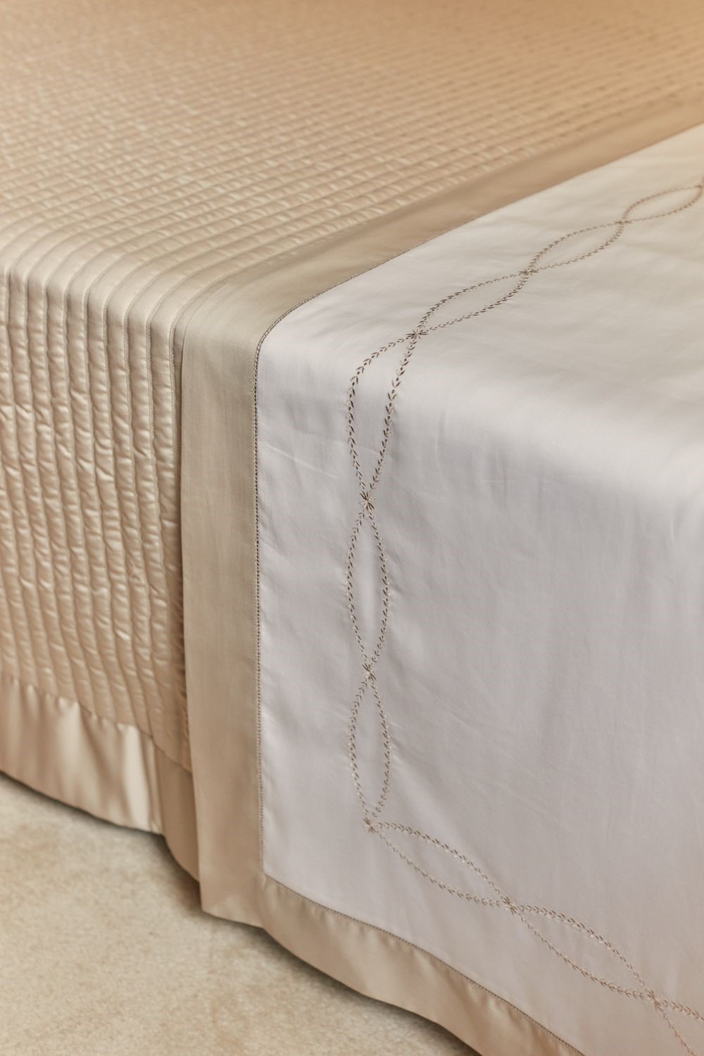Fleur FLEUR King sheet set white/champagne 1000990