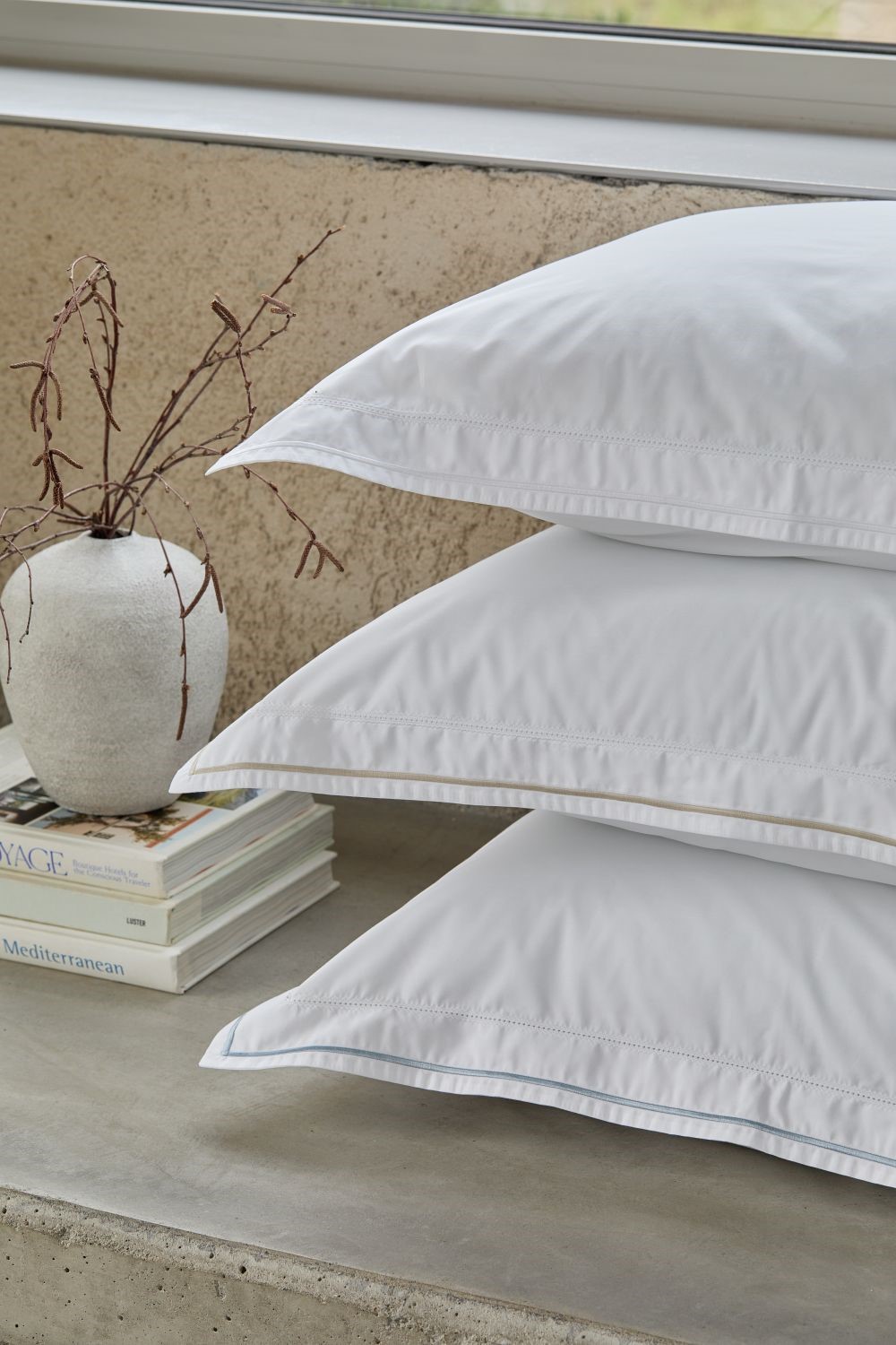 Sierra SIERRA Boudoir shams white/blue 1001238
