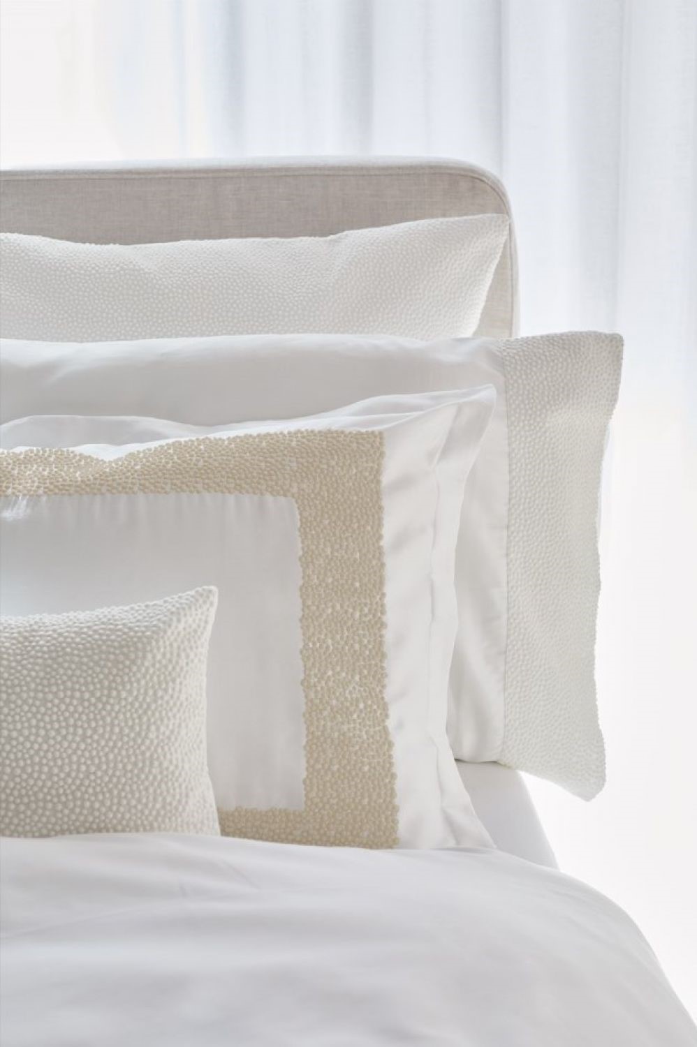 Pearls_U shp PEARLS_U SHP Standard shams white/latte 1001410