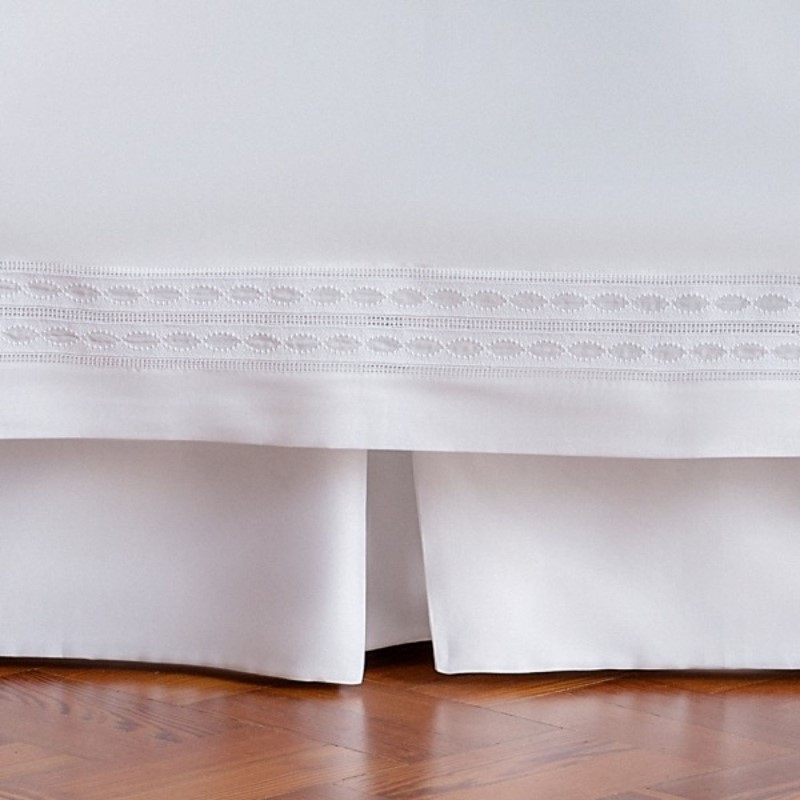Simply Sateen SIMPLY SATEEN King tailored & lined bed skirt white 1000306