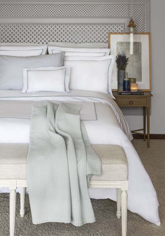 Bitsy Dots BITSY DOTS King sheet set white/aqua 1000459