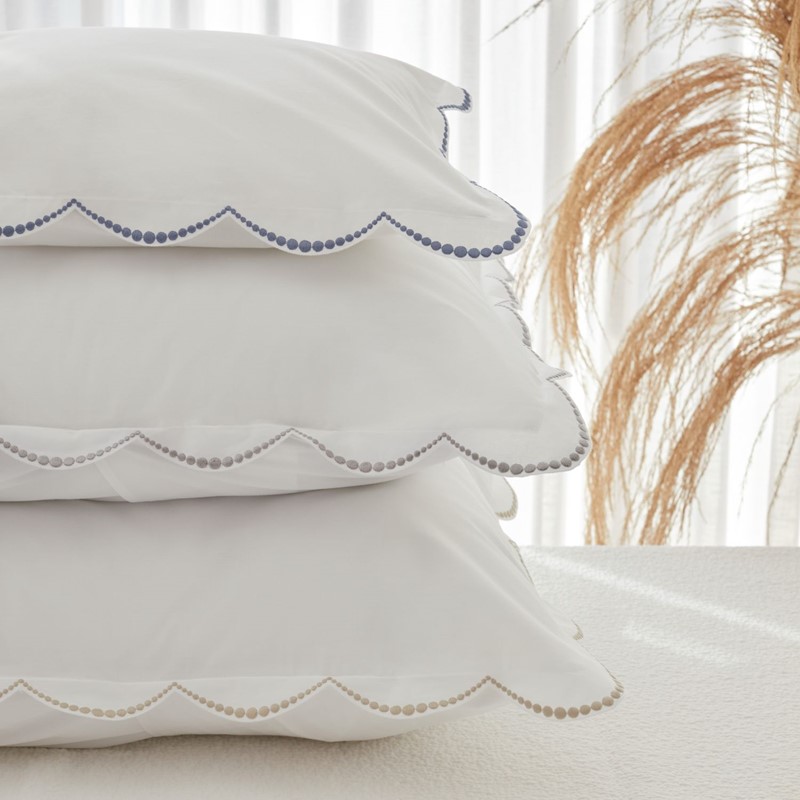 Nazare NAZARE Boudoir shams white/french blue 1001062