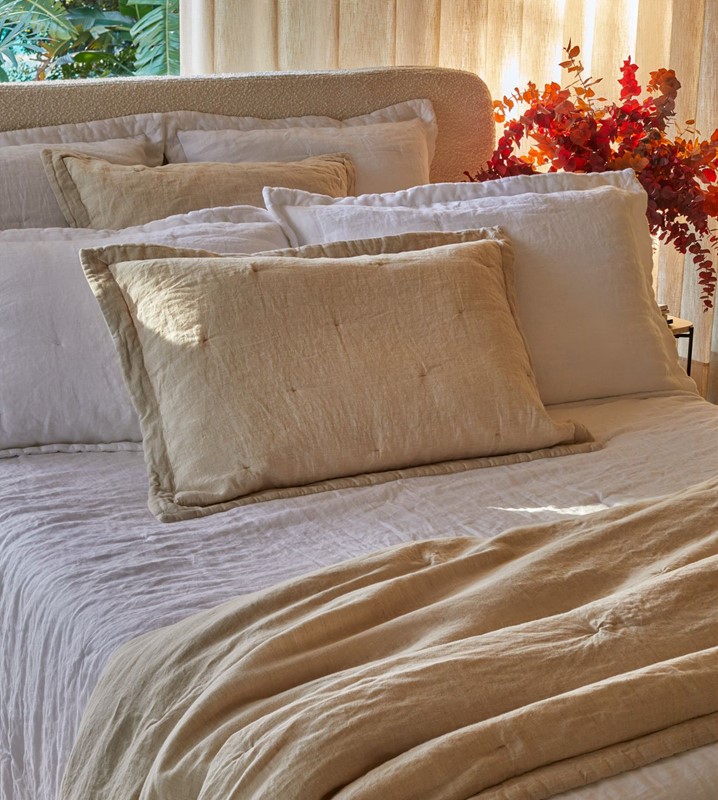 Madeira MADEIRA Euro quilted sham flax 1001288