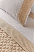 Pleated Linen PLEATED LINEN King sheet set white/flax 1001037 View 2