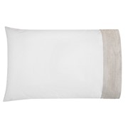 Pleated Linen PLEATED LINEN King pillowcase white/flax 1001039 View 2