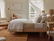 Pleated Linen PLEATED LINEN King sheet set white/flax 1001037 View 3