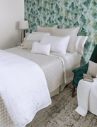 Hudson Linen HUDSON LINEN Euro quilted sham white 1000357 View 2