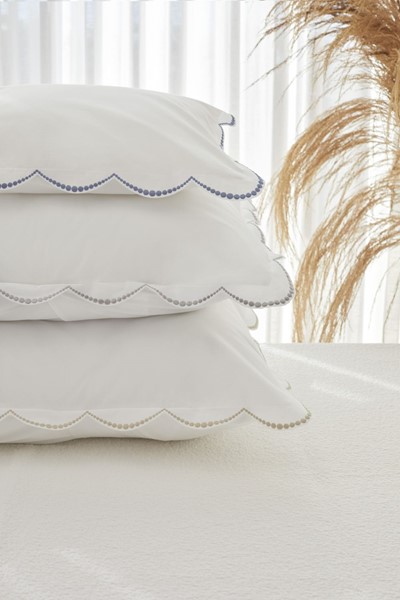 Nazare NAZARE Standard pillowcase white/silver 1001081
